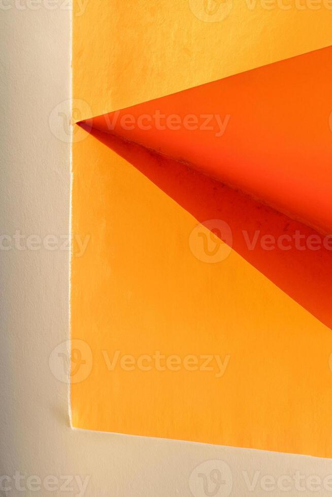 Abstract Composition, Orange Wall Corner with Shadow. photo