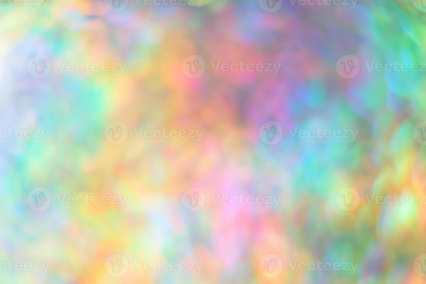Vibrant Neon Gradient, Abstract Blurred Background with Silver Paper and Holographic Effect - Close-Up Shot photo