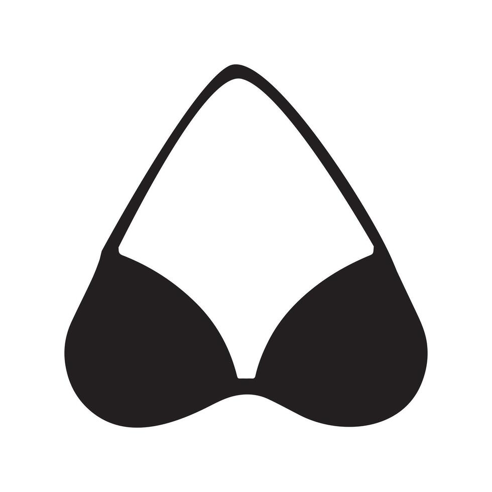 Black Swim bra illustration vector