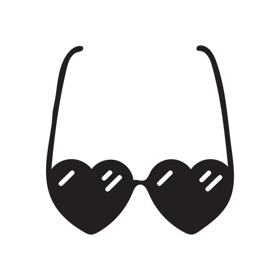 Beach sunglasses - Black beach sunglasses clipart Illustration vector