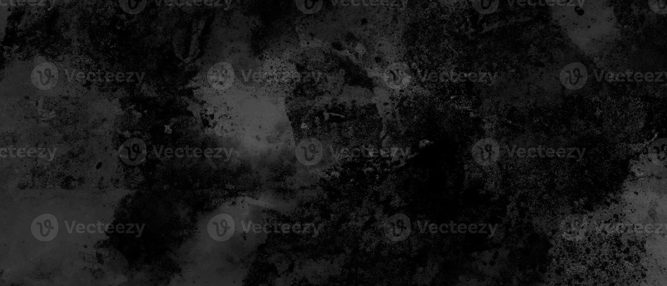 Vintage Chalkboard Texture, Distressed Black Background with Watercolor Splashes photo