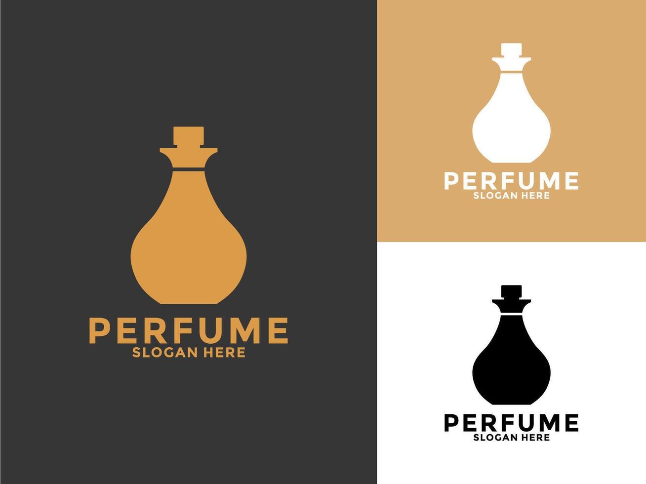 Simple elegant perfume logo , Perfume Bottle logo inspirations vector