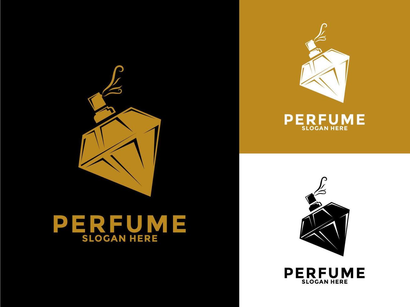 Diamond Perfume Logo template, Perfume logo design inspiration vector