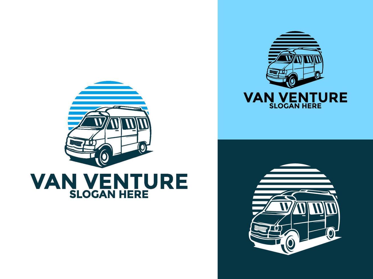 Van Logo , mini van symbol logo template, delivery and logistic services concept vector