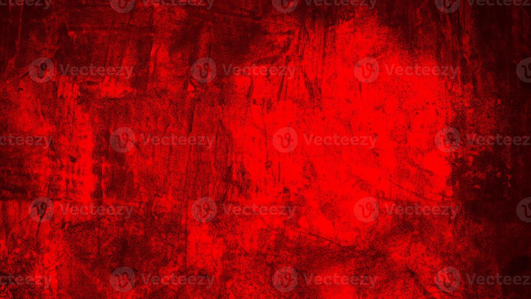 Red Grunge Plaster Wall Texture with Scratches photo
