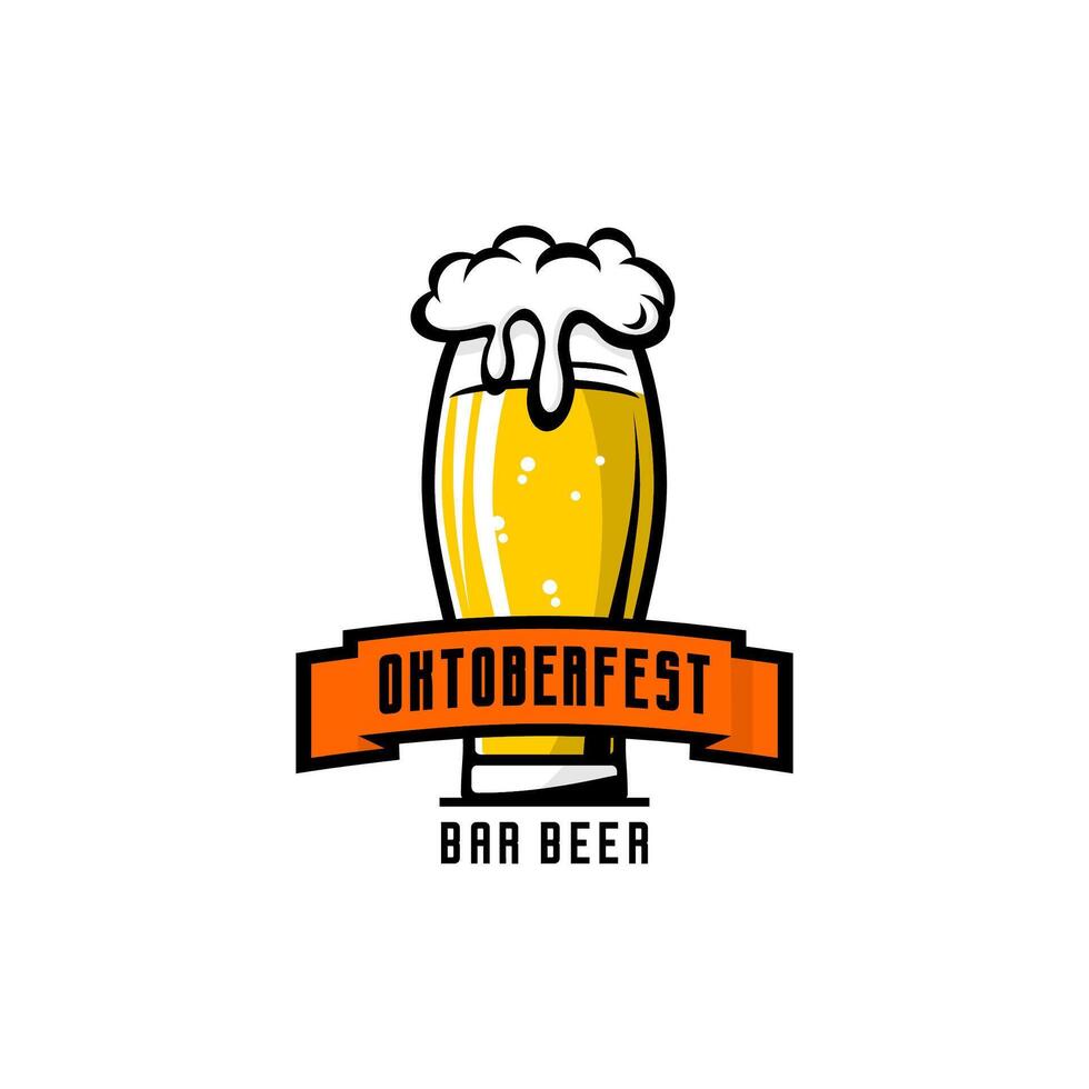 A glass of beer vector