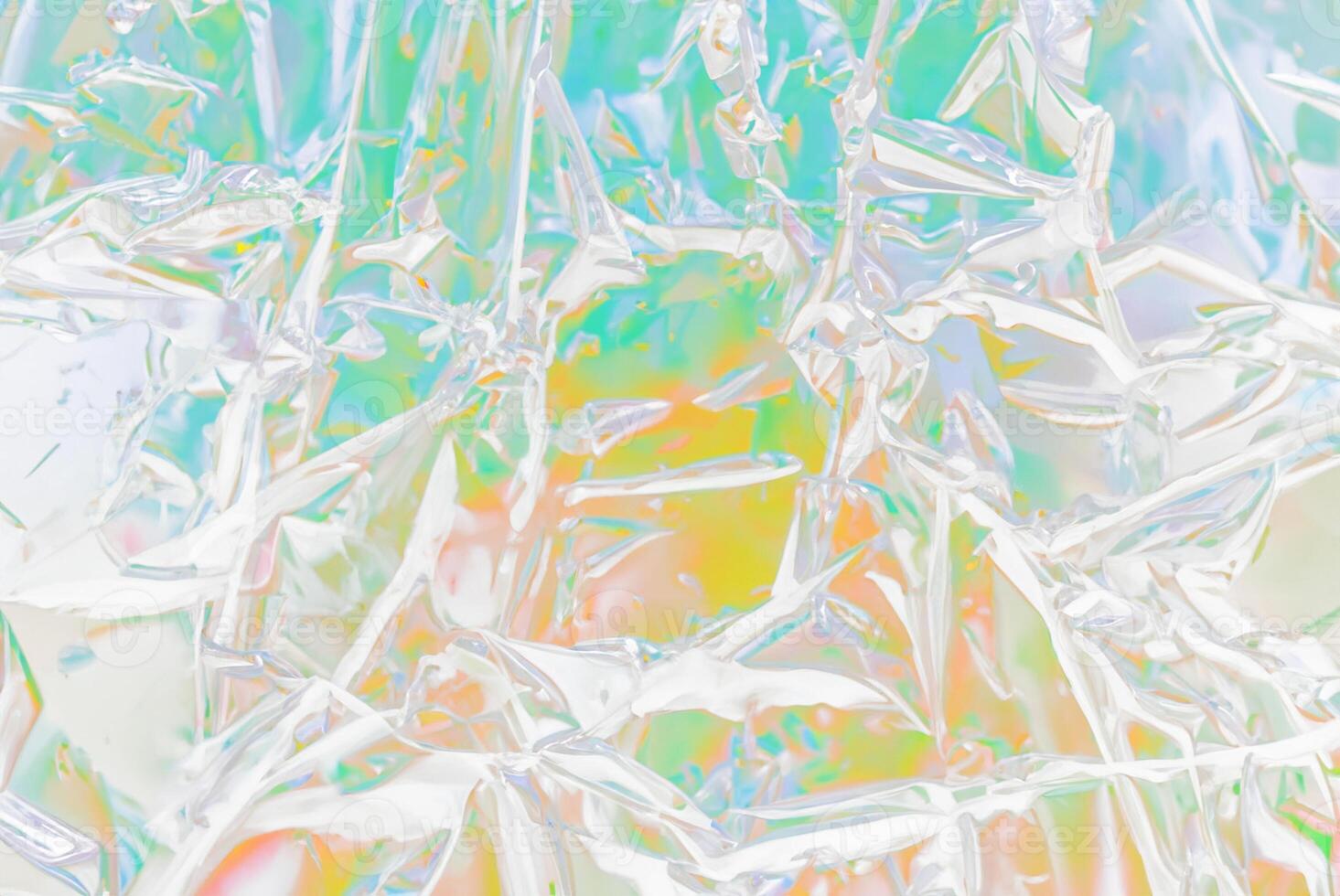 Textured Metallic Surface, Crumpled Foil Background photo