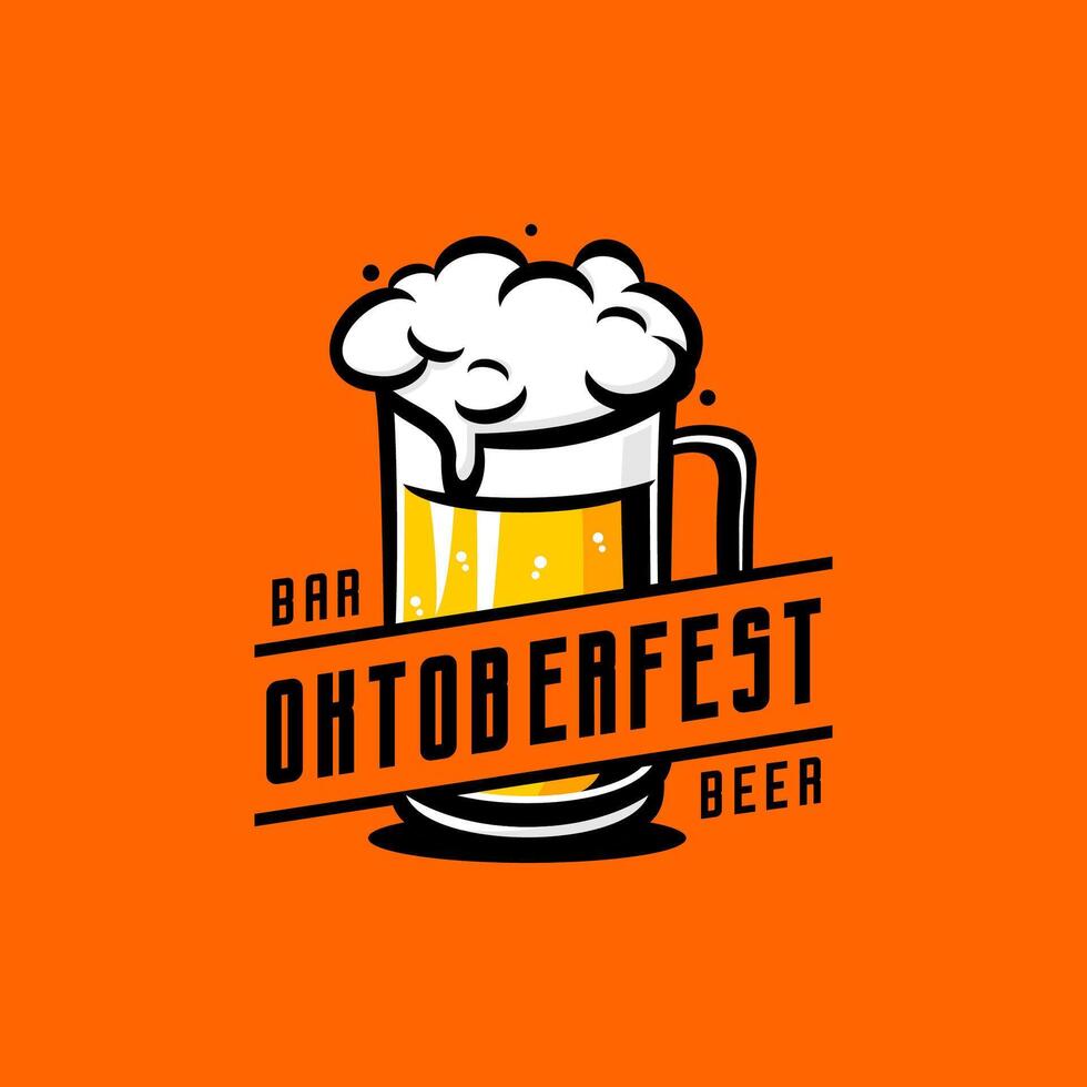 A glass of beer vector