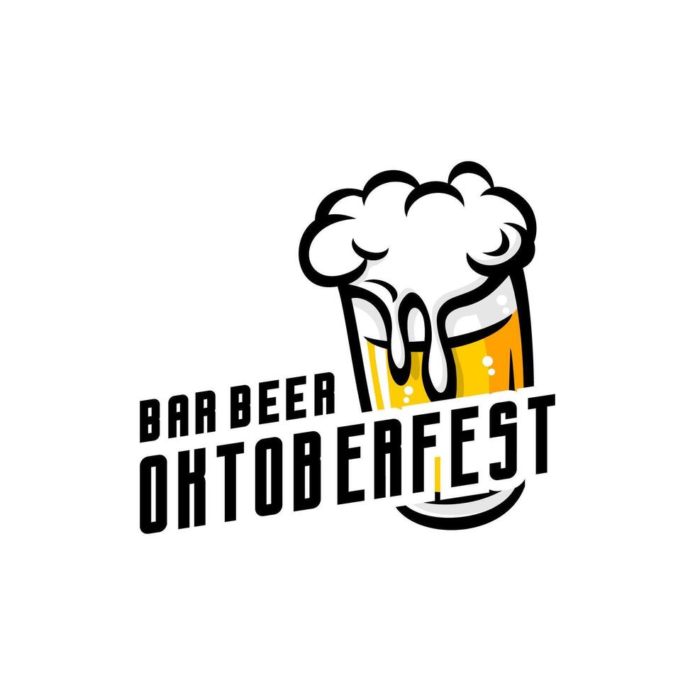 A glass of beer vector