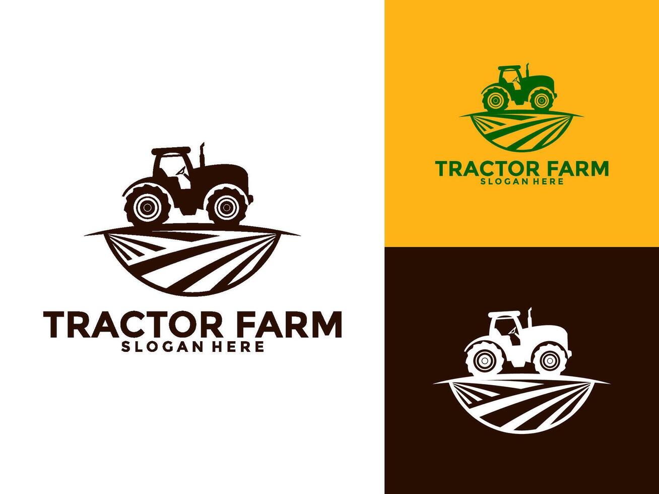 Tractor Farm Logo , Tractor Machine Logo design template vector