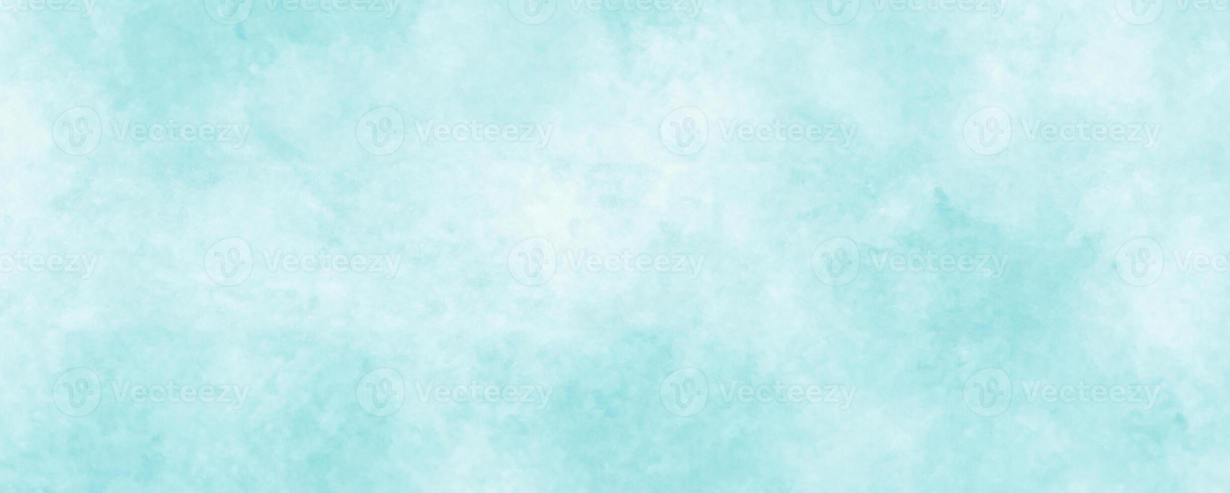 Soft Blue Watercolor Texture with Cloudy Gradient Pattern on White Paper Background photo