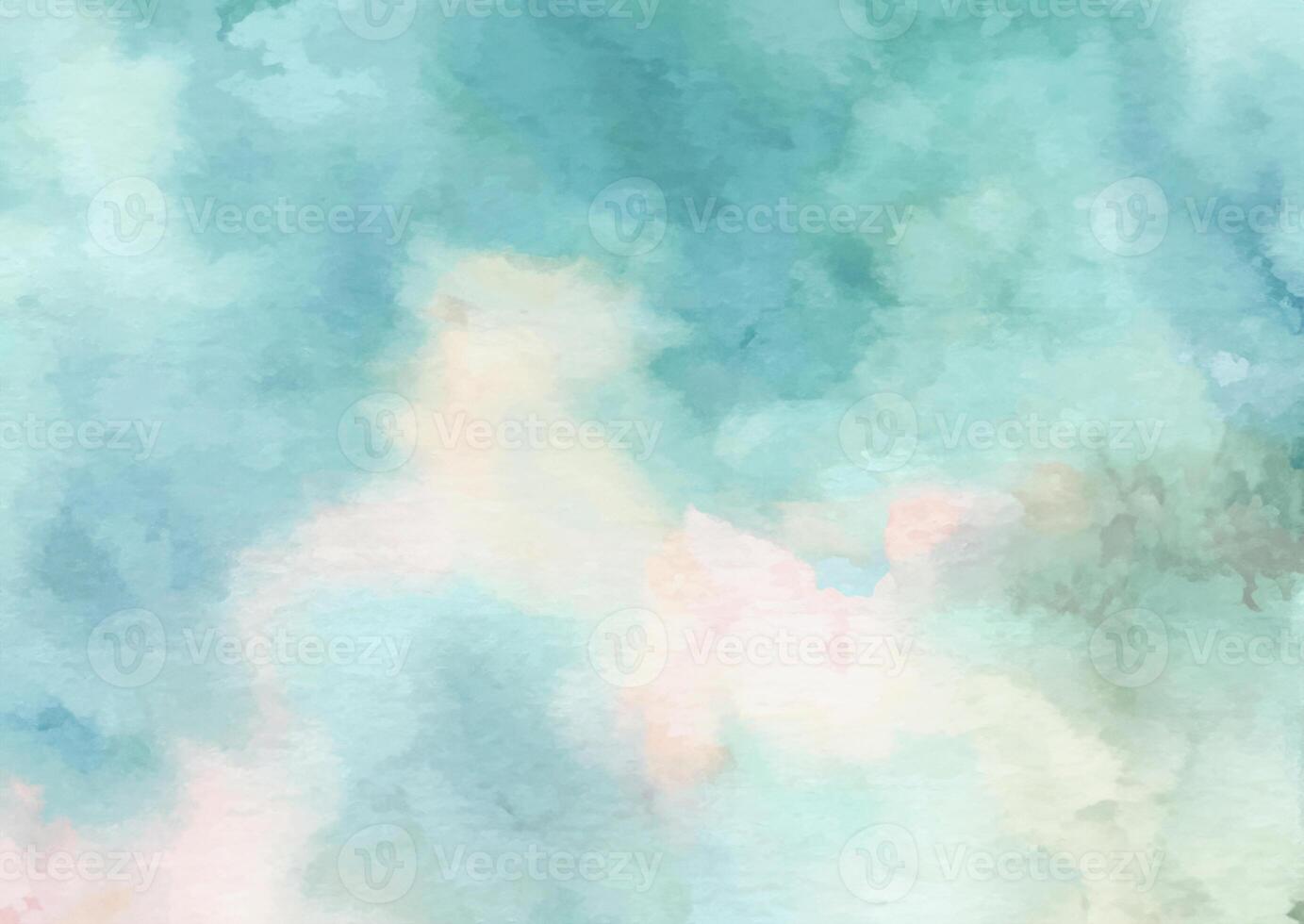Pastel Green Watercolor Abstract Texture Background photo