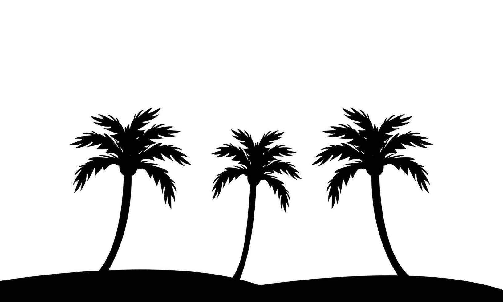 Palm Tree Silhouette Collection. vector