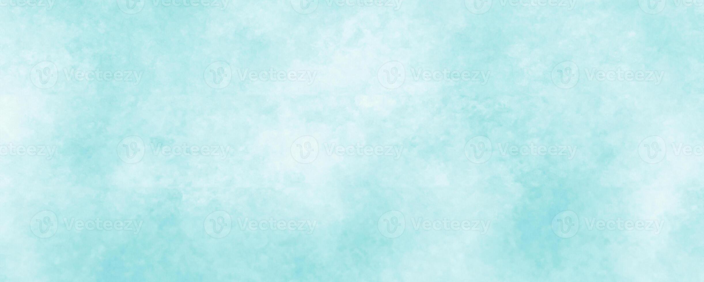 Soft Blue Watercolor Texture with Cloudy Gradient Pattern on White Paper Background photo
