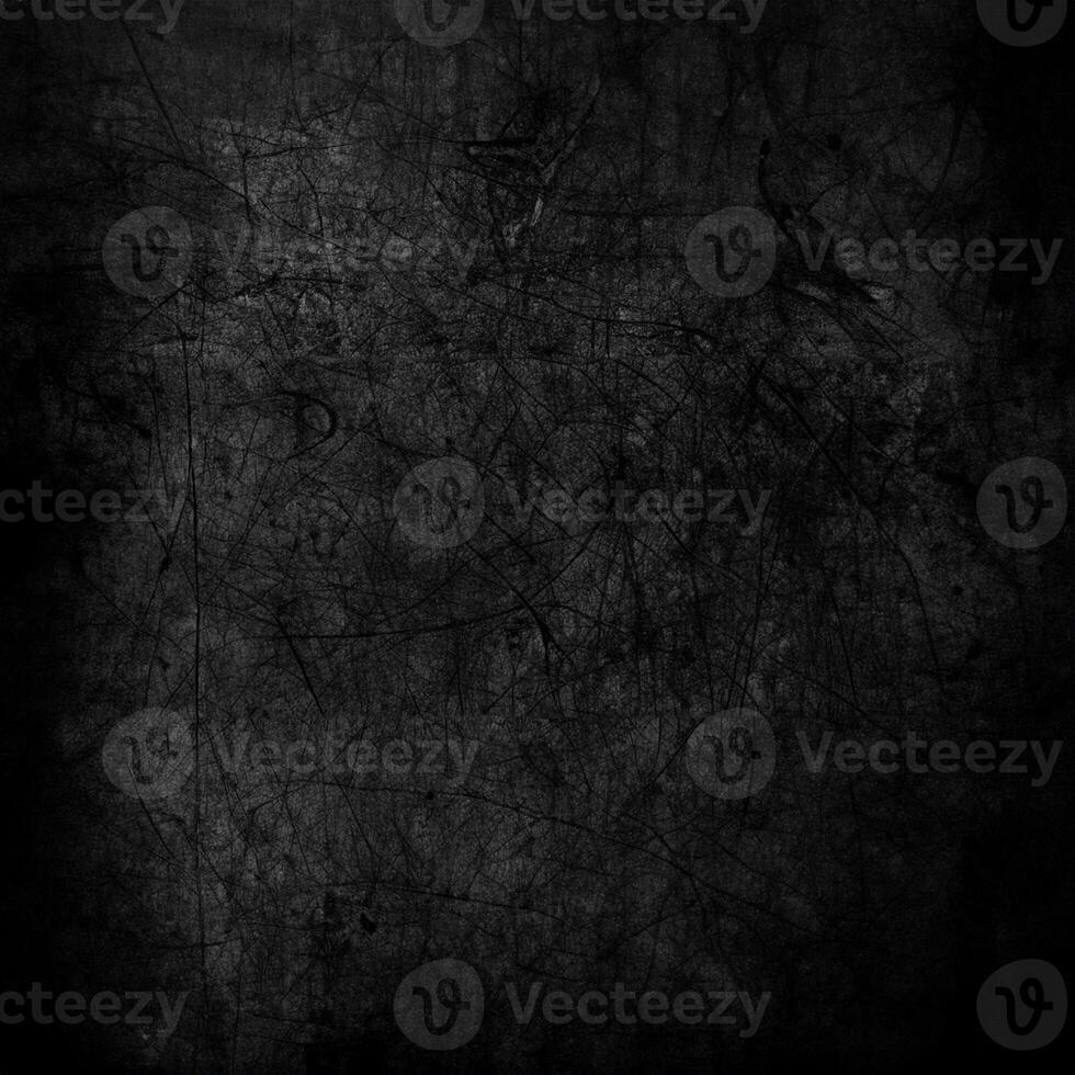 Abstract Grunge Texture, Dark Background with Scratches and Stains. photo