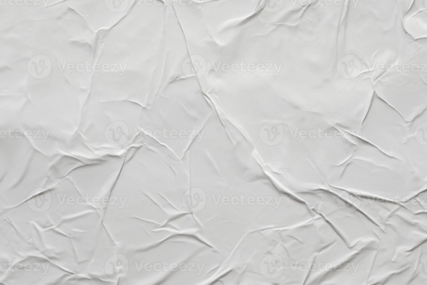 Crumpled White Paper Poster Texture Background photo