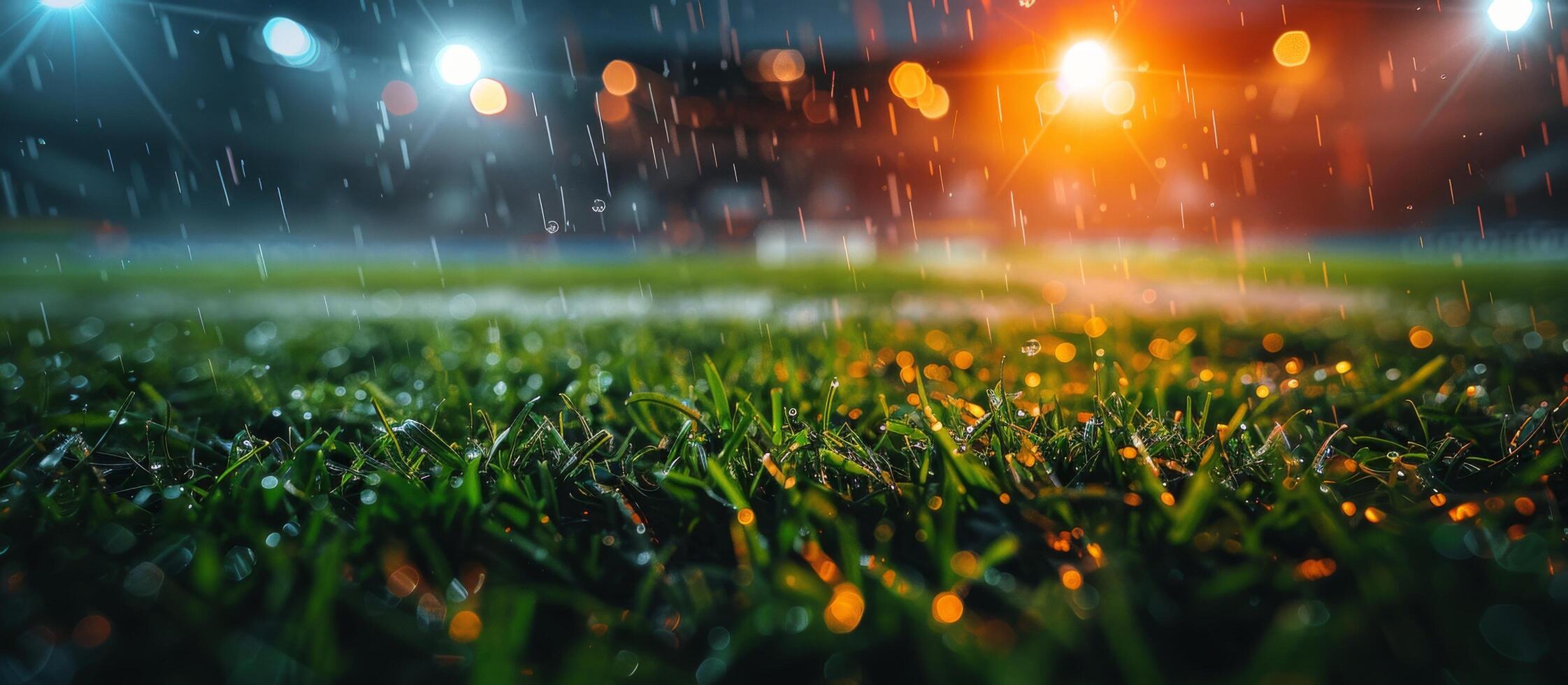 Soccer Field With Stadium in the Background photo