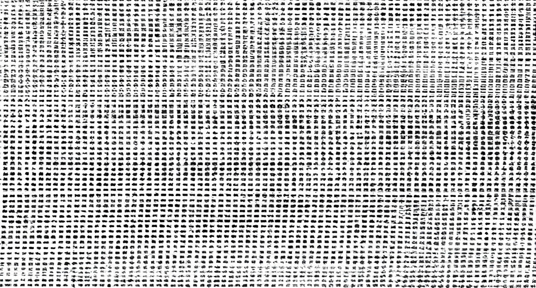 Abstract Halftone Illustration, Distressed Weaving Fabric Texture with Grunge Background - Black Overlay on White photo