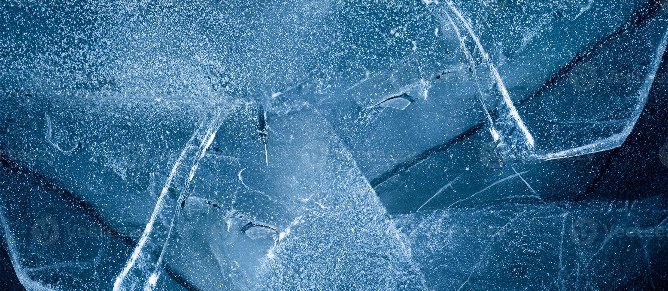 Macro Close-up of Ice Texture photo