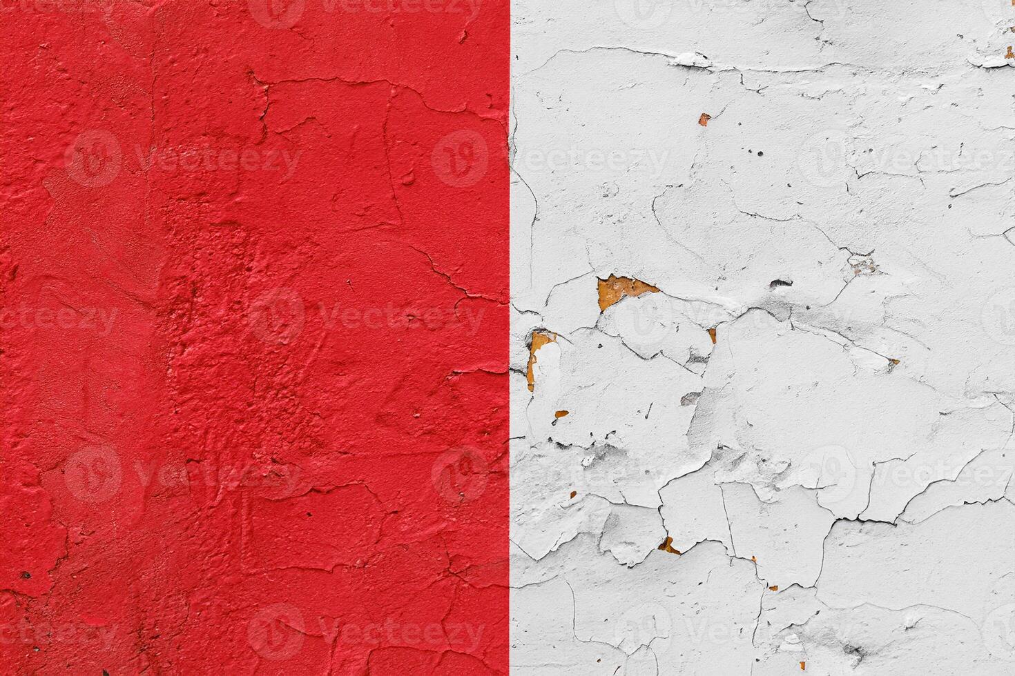 Malta flag painted on a weathered concrete wall photo
