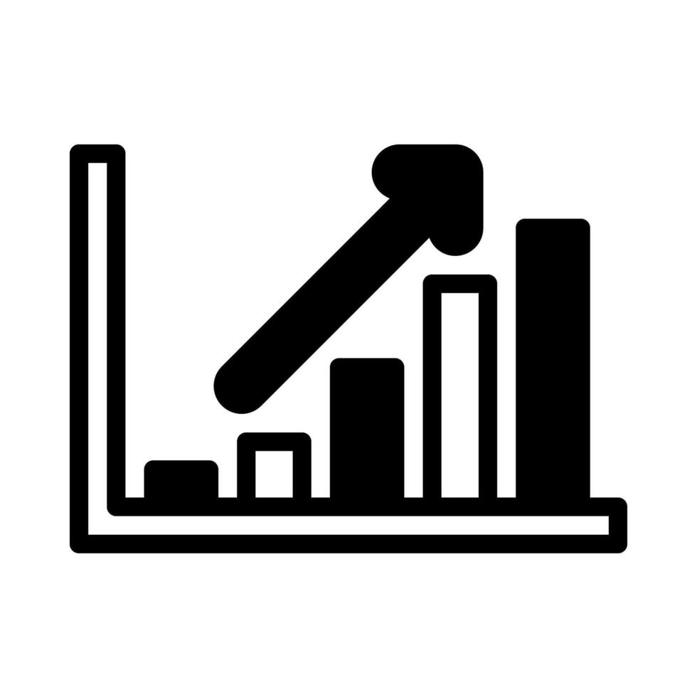 growth icon or logo illustration outline black filled style vector
