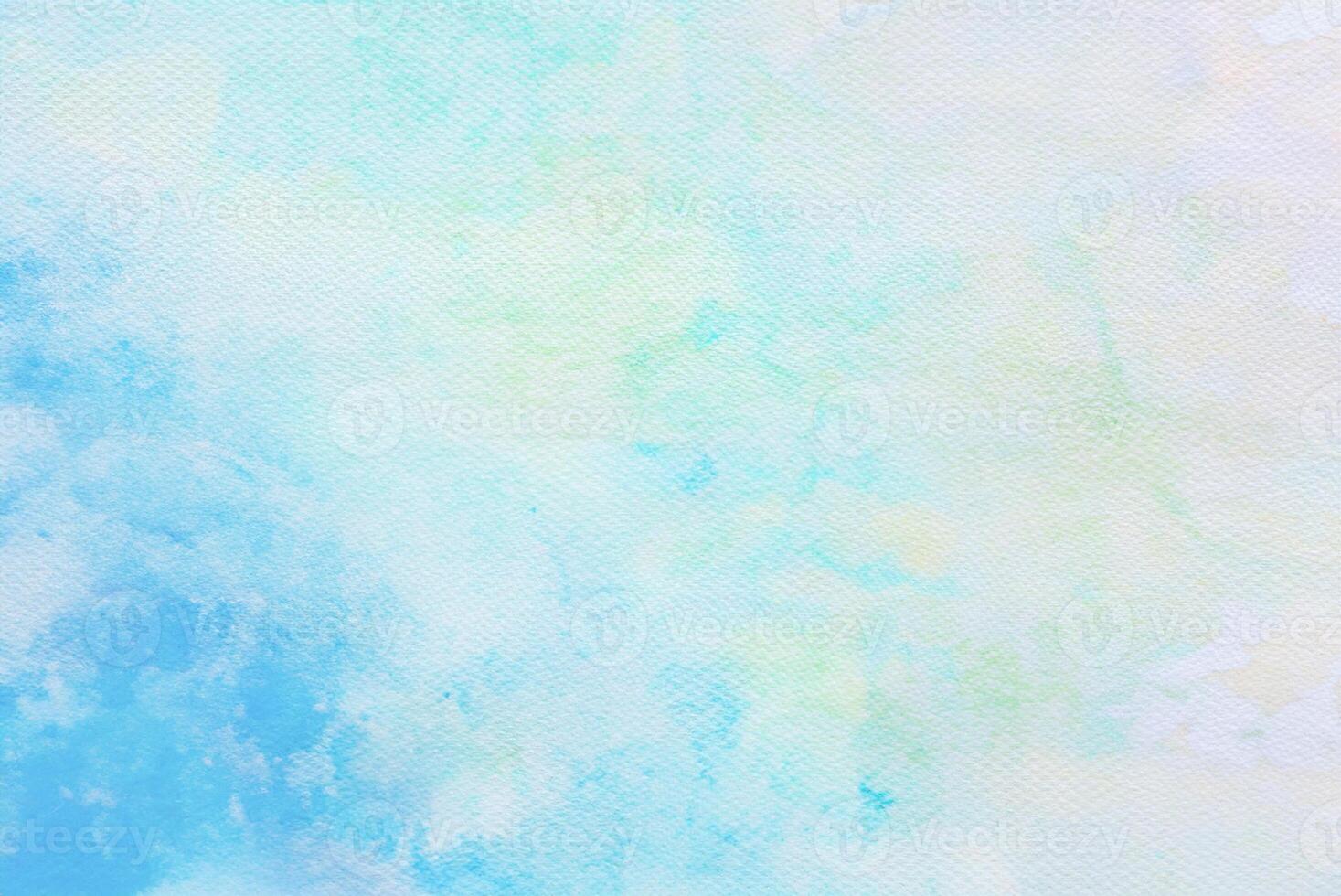 cloudy sky with gradient pastel color nature abstract background on the texture of the watercolor painting paper photo