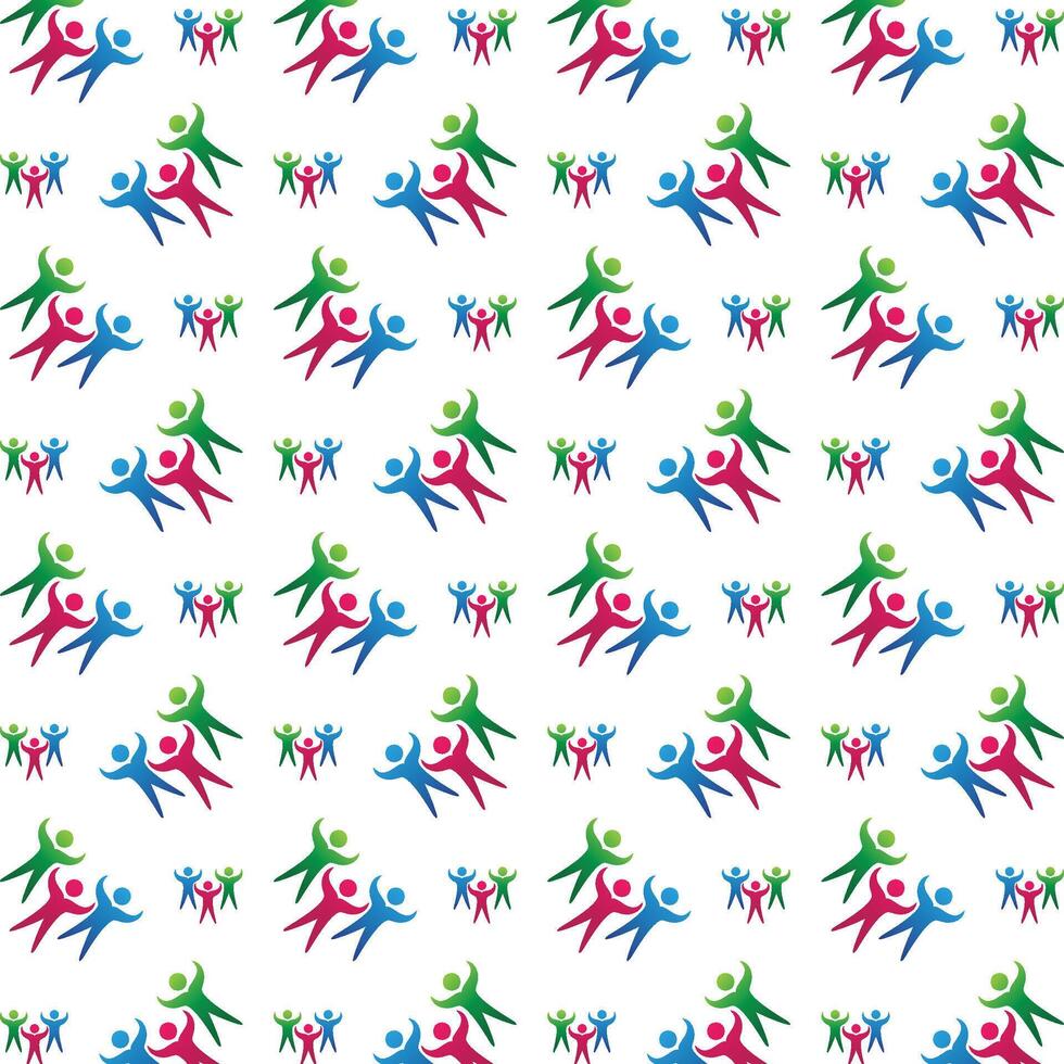 Adoption operable trendy multicolor repeating illustration design vector