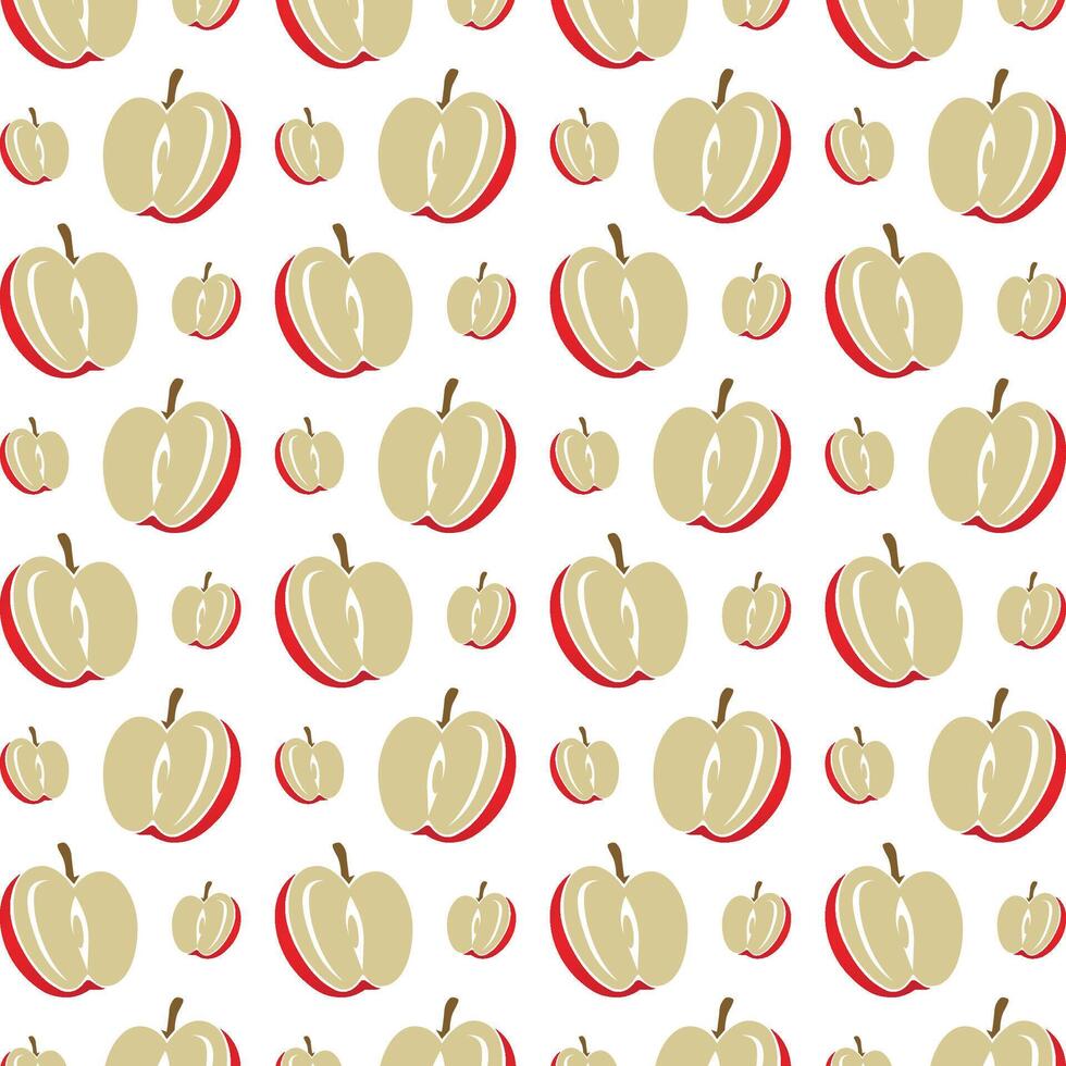 Half Apple operable trendy multicolor repeating illustration design vector