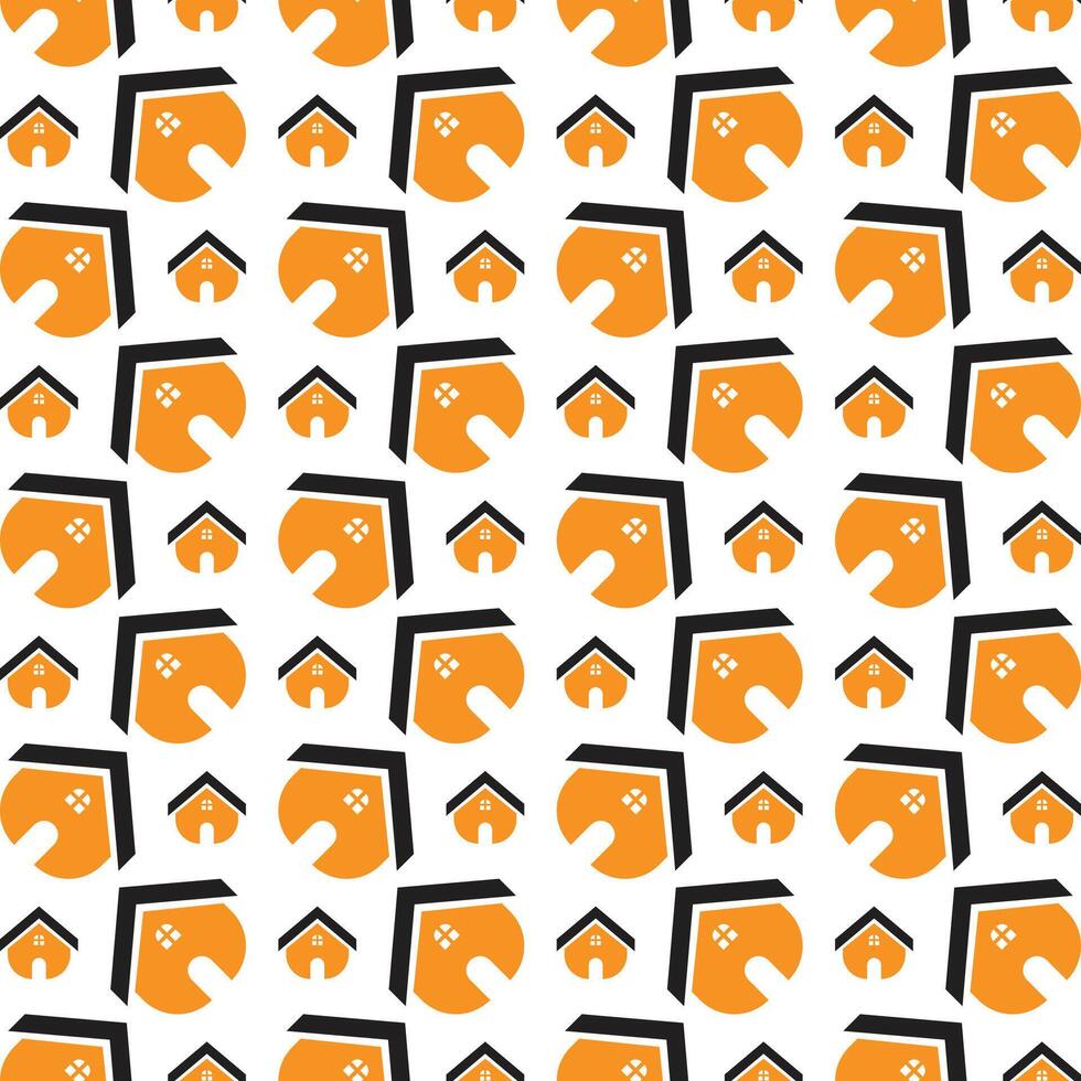 Sweet home stellar trendy multicolor repeating illustration design vector