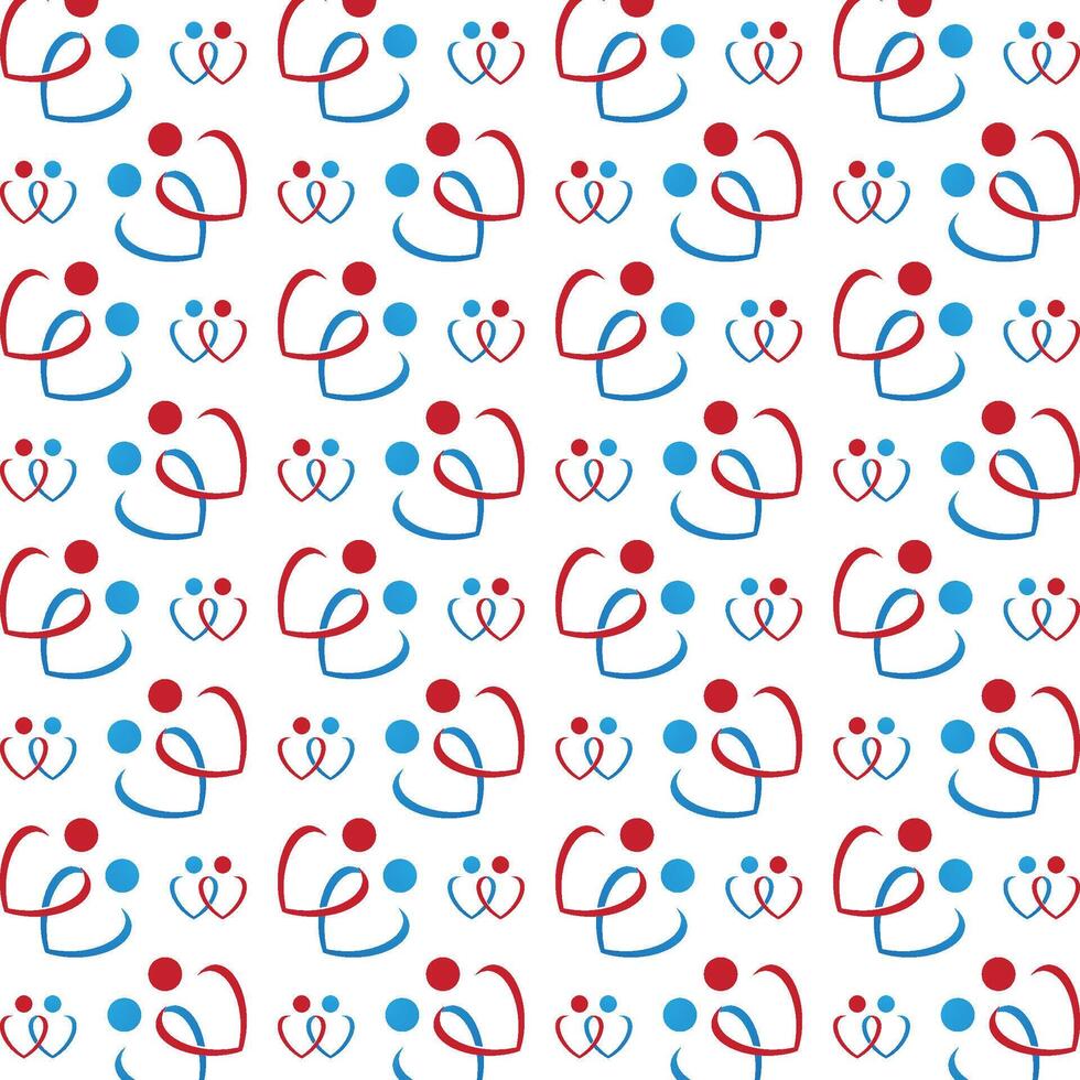 Character reasonable trendy multicolor repeating illustration design vector