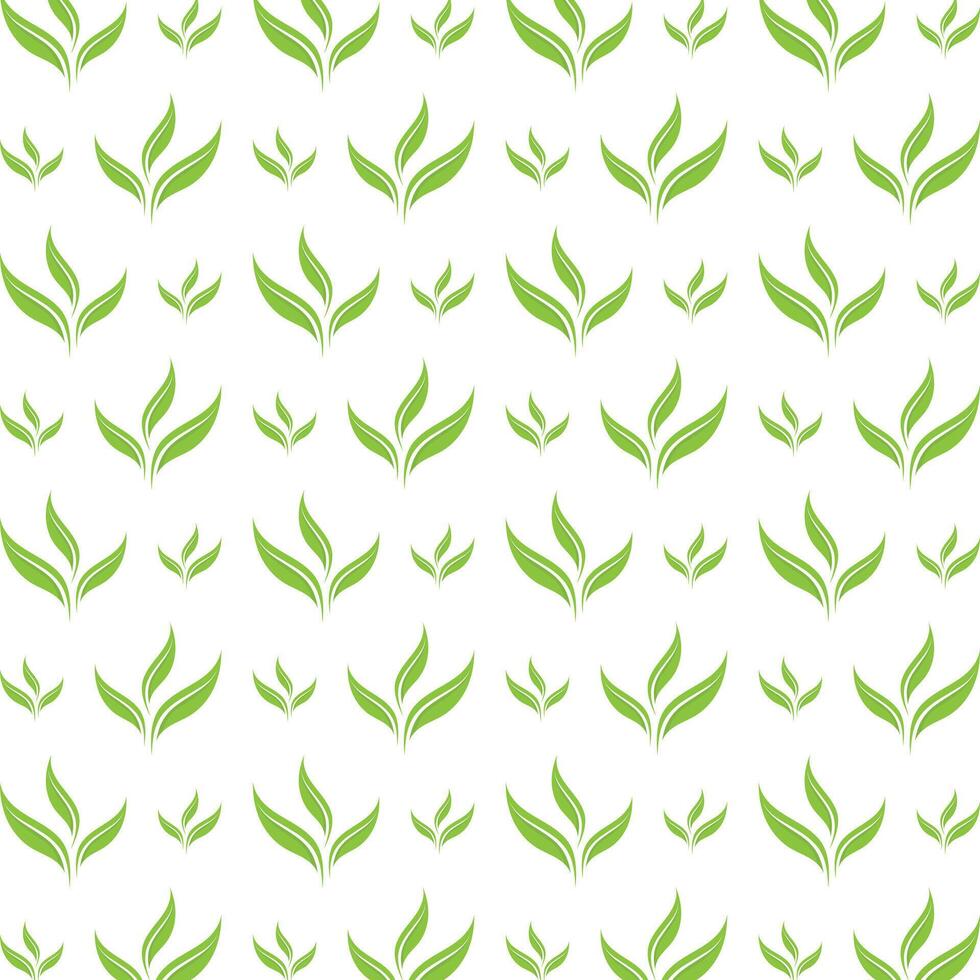Green leaf breathtaking trendy multicolor repeating illustration design vector