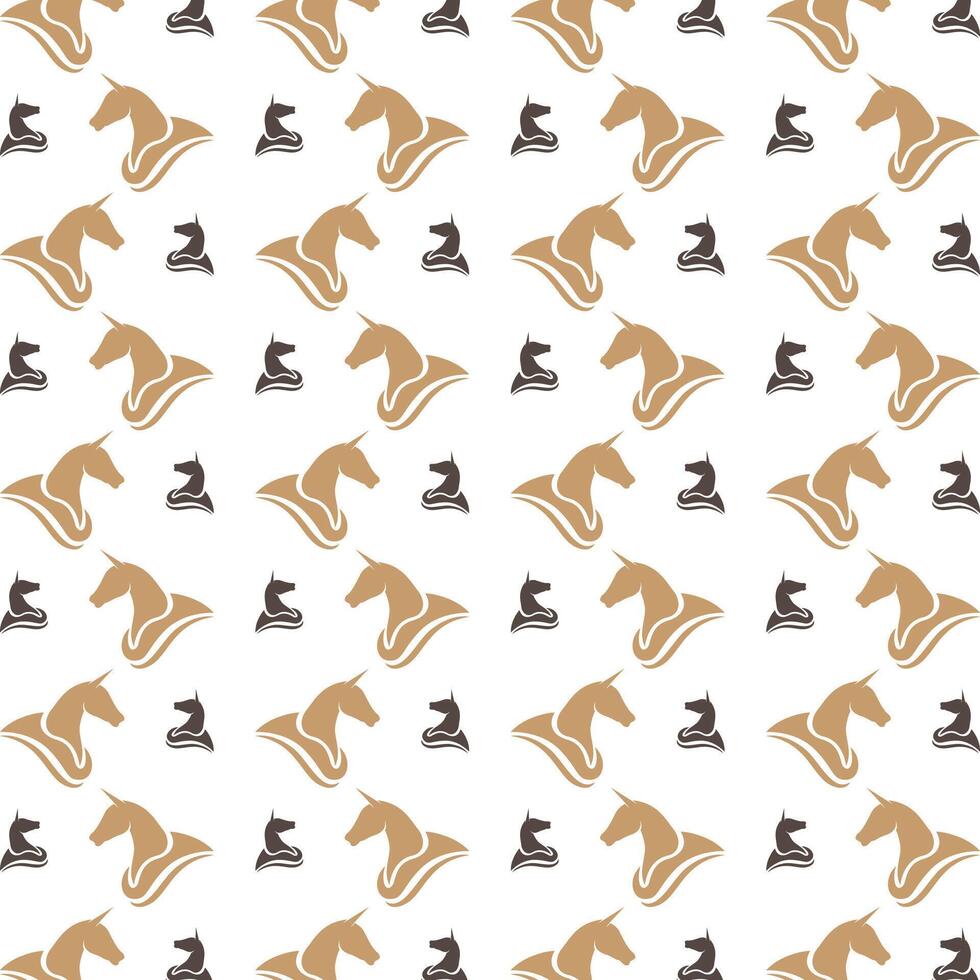 Horse head subjective trendy multicolor repeating illustration design vector