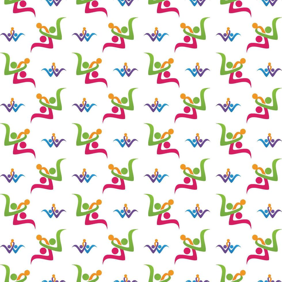 Adoption specialized trendy multicolor repeating illustration design vector