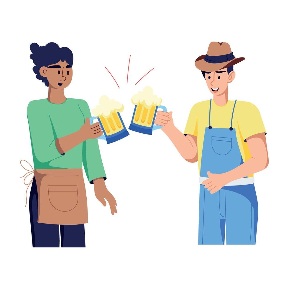 Trendy Beer Festival vector