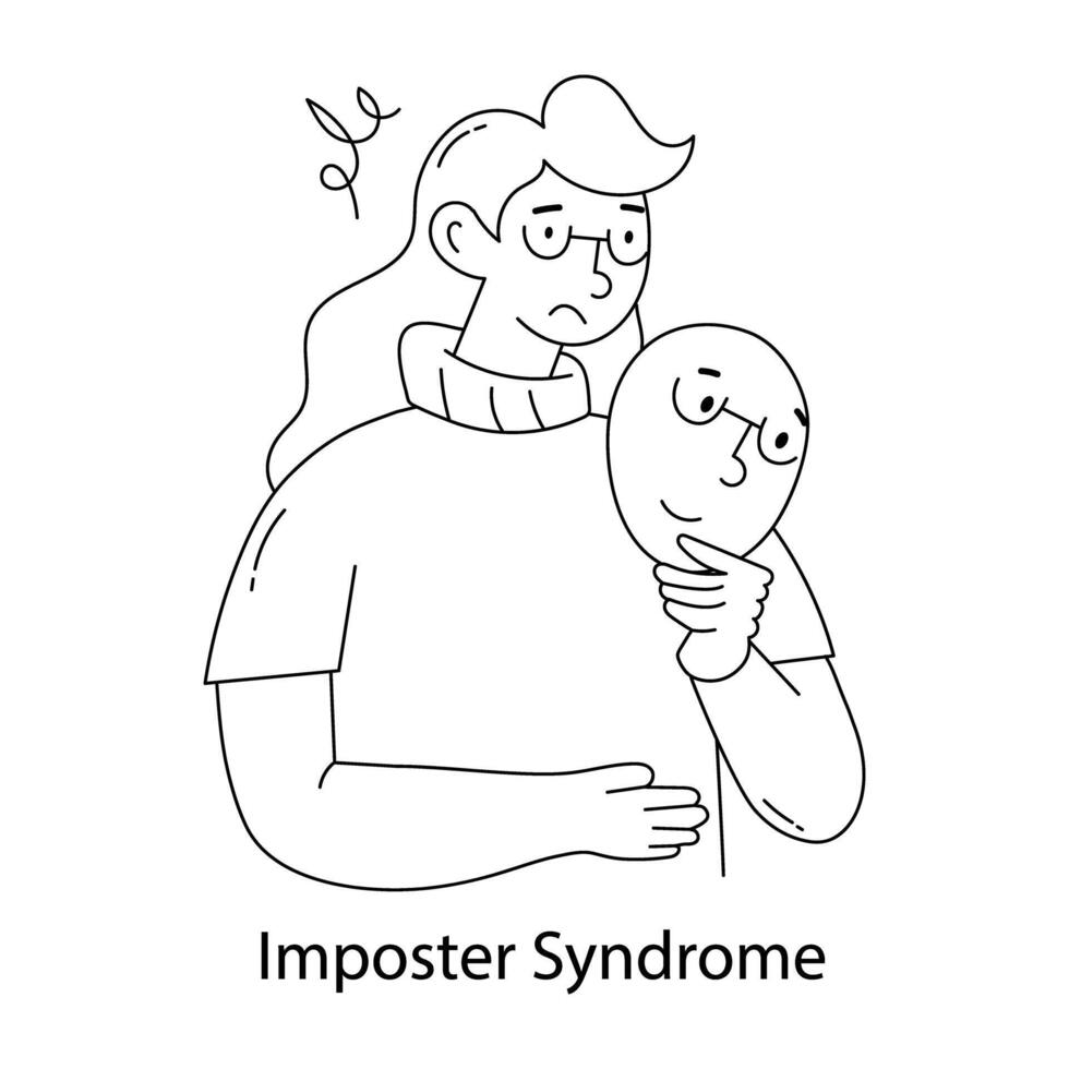 Trendy Imposter Syndrome vector