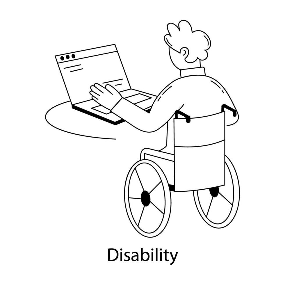 Trendy Disability Concepts vector
