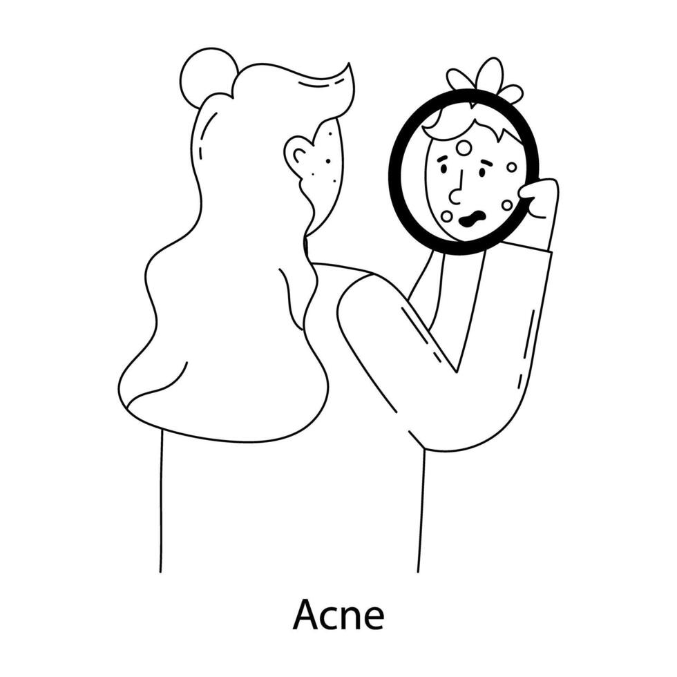 Trendy Acne Concepts vector