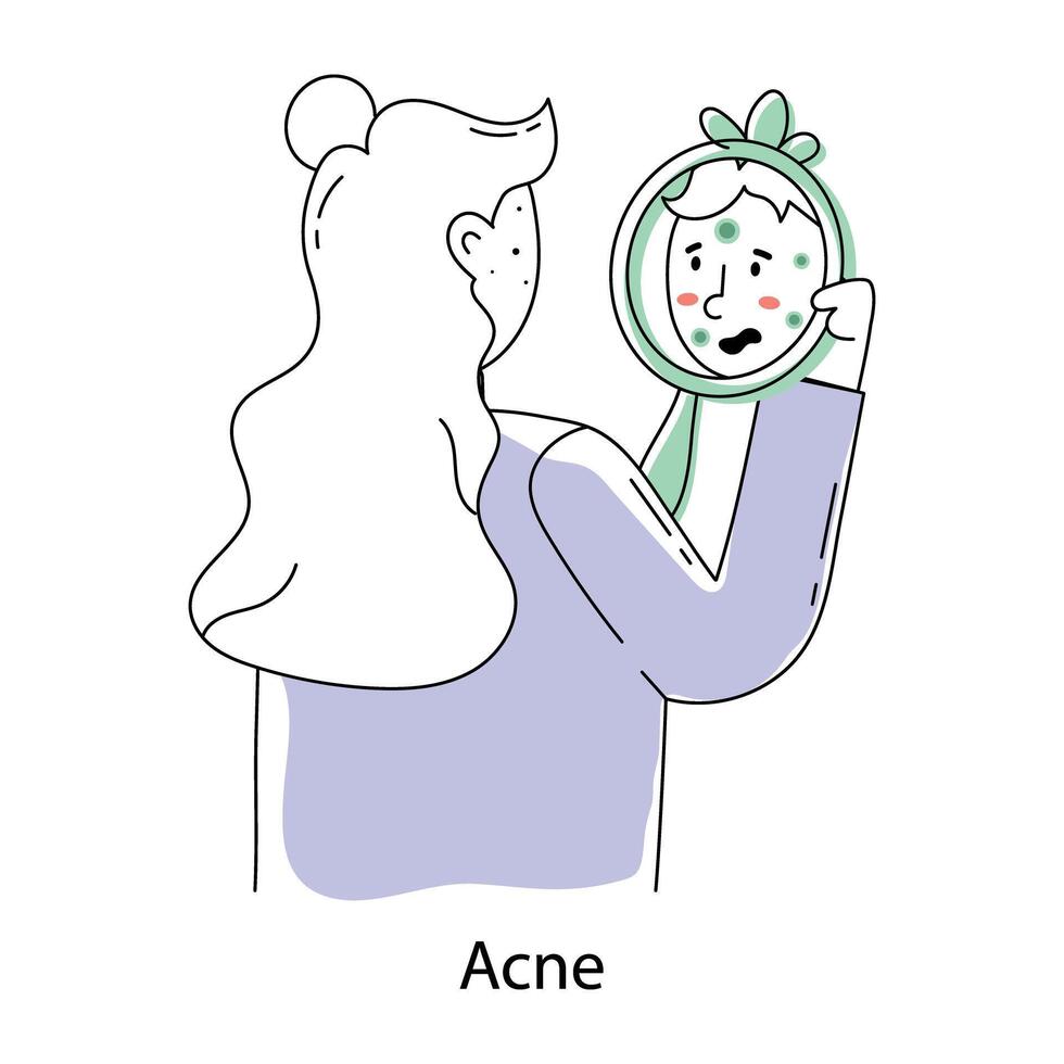 Trendy Acne Concepts vector