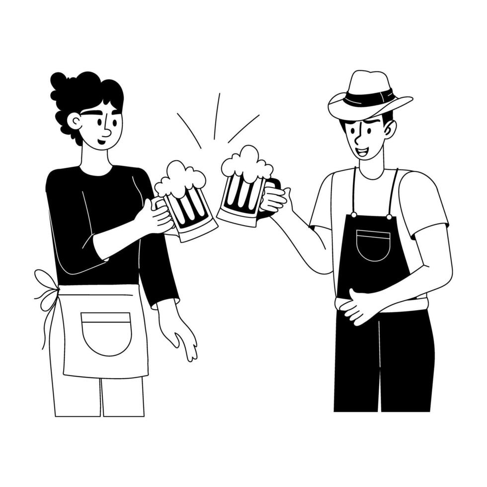Trendy Beer Festival vector