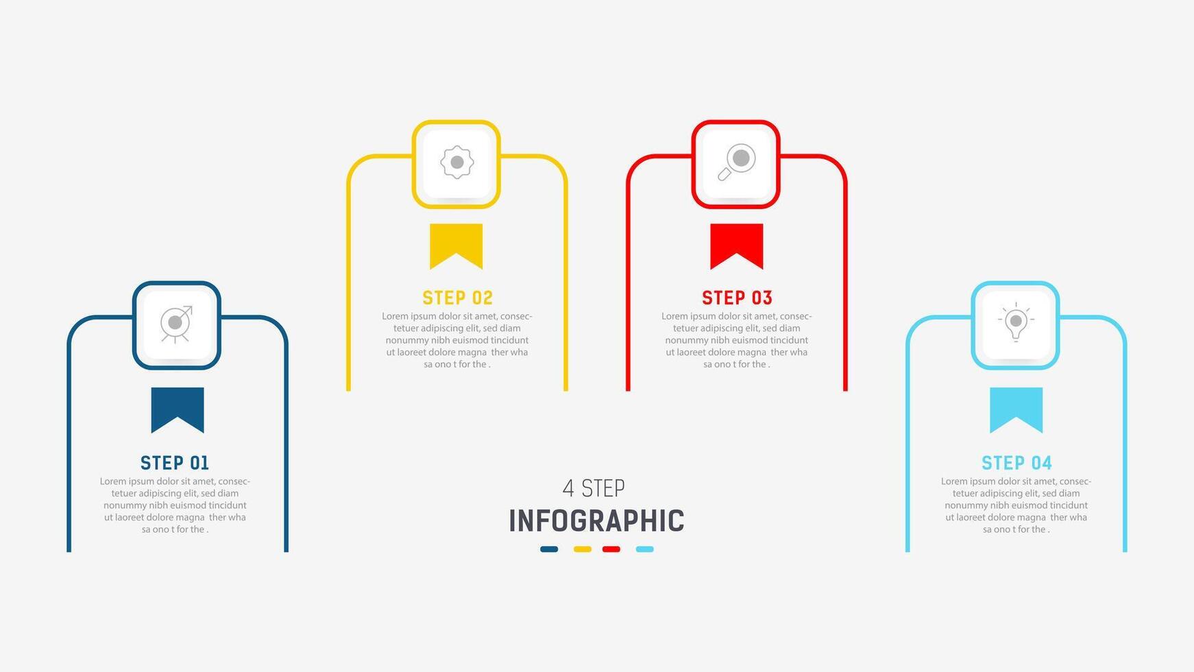 Three Step Infographic label design template with line icons. process steps diagram, presentations, workflow layout, banner, flow chart, info graph illustration. vector