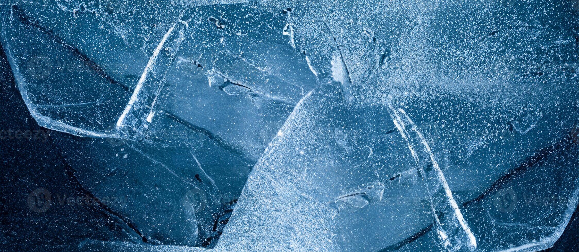 Macro Close-up of Ice Texture photo