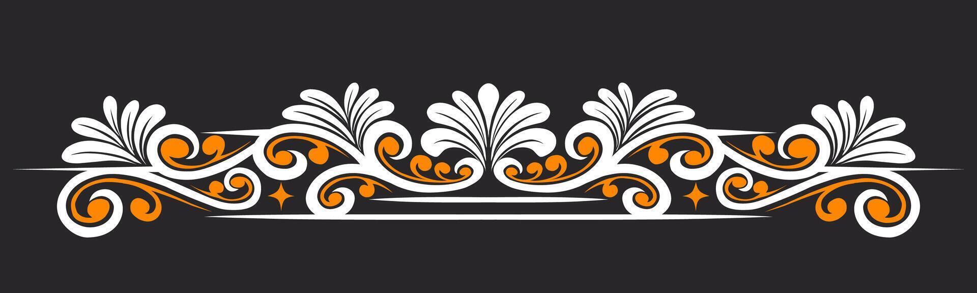 Vintage Baroque Victorian frame border monogram floral engraved scroll ornament vector
