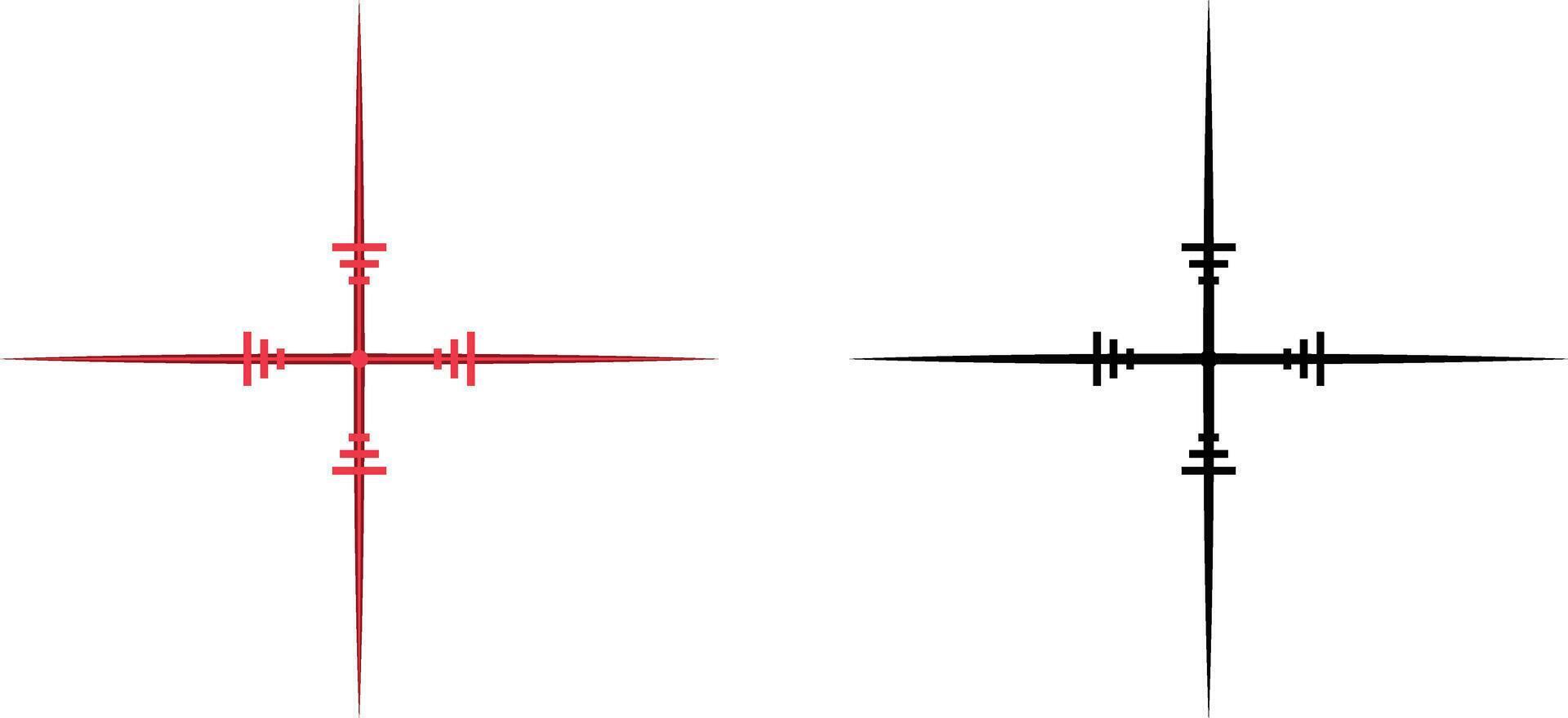 Gun Sight Crosshairs Bullseye Isolated. crosshair and sight symbol. Sniper rifle aim icon. aiming to bullseye signs symbol. target destination icon. Focus cursor bull eye mark vector