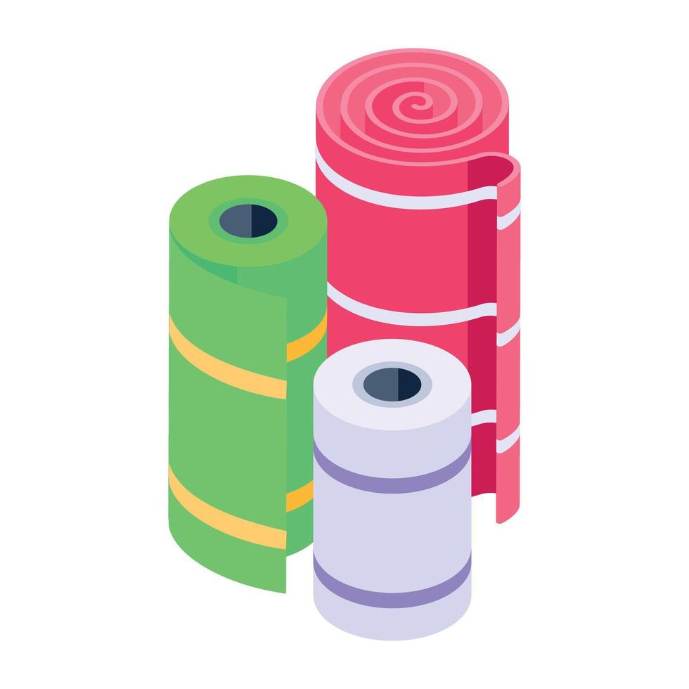 Sewing and Textile Accessories Isometric Icons vector