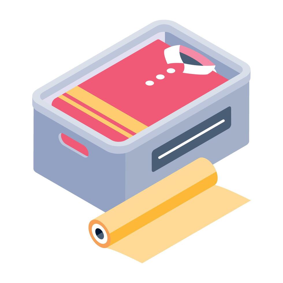 Sewing and Textile Accessories Isometric Icons vector