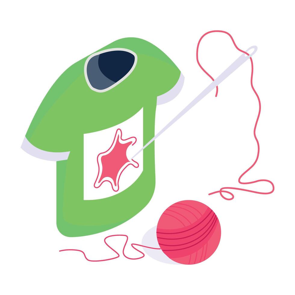 Sewing and Textile Accessories Isometric Icons vector