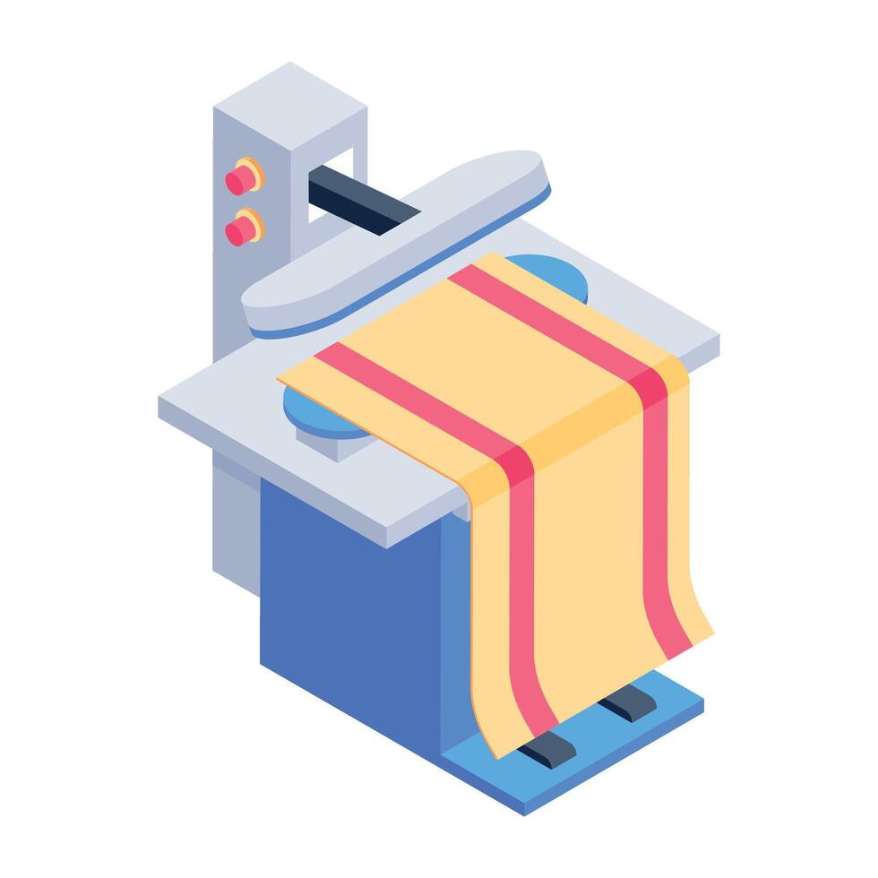 Sewing and Textile Accessories Isometric Icons vector