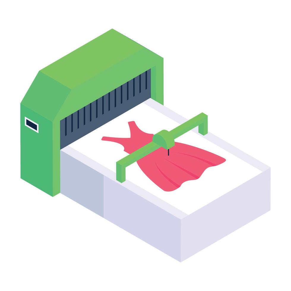 Sewing and Textile Tools Isometric Icons vector