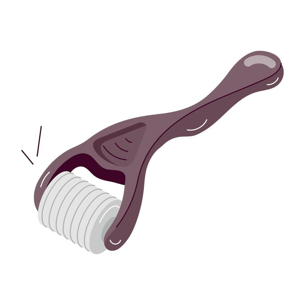Self Grooming Flat Stickers vector