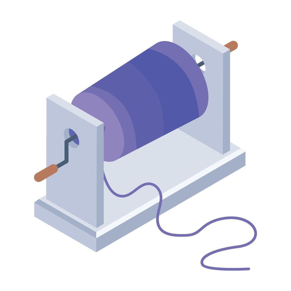 Sewing and Textile Machines Isometric Icons vector